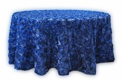 Picture of Table Cloth 120 - Royal Blue (Satin Rosette Round)