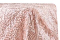 Picture of Table Cloth 120 - Blush (Wave Satin Round)
