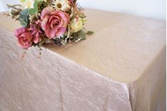 Picture of Table Cloth 90X156 - Champagne (Crushed Taffeta Rectangle)