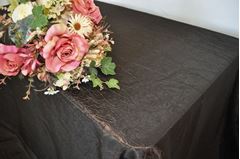 Picture of Table Cloth 90X132 - Chocolate (Crushed Taffeta Rectangle)