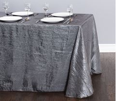 Picture of Table Cloth 90X132 - Silver Charcoal (Crushed Taffeta Rectangle)