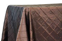 Picture of Table Cloth 90X156 - Chocolate (Pintuck Taffeta Rectangle)