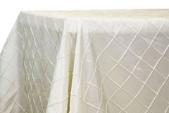 Picture of Table Cloth 90X132 - Ivory (Pintuck Taffeta Rectangle)