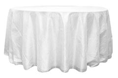 Picture of Table Cloth 120 - White (Crushed Taffeta Round)