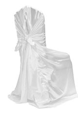 Picture of Chair Cover White (Satin Self Tie L)