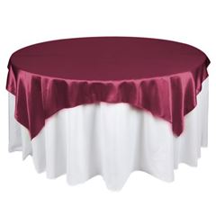 Picture of Overlay 85X85 - Burgundy (Satin Square)