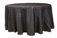 Picture of Table Cloth 120 - Black (Pintuck Taffeta Round)