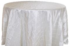 Picture of Table Cloth 108 - Ivory (Pintuck Taffeta Round)