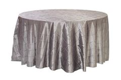 Picture of Table Cloth 120 - Silver Platinum (Pintuck Taffeta Round)