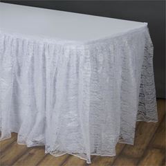 Picture of Table Skirt 17 - White Lace (Lace )