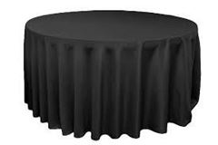Picture of Table Cloth 108 - Black (Poly Round)