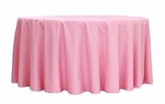 Picture of Table Cloth 90 - Pink (Poly Round C)