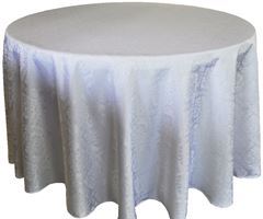 Picture of Table Cloth 90 - White (Poly Damask  Round)