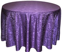 Picture of Table Cloth 90 - Eggplant (Poly Damask  Round)
