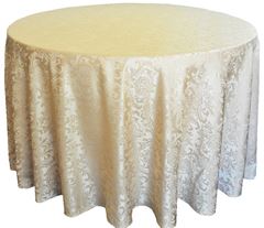 Picture of Table Cloth 90 - Champagne (Poly Damask  Round)