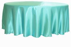 Picture of Table Cloth 108 - Tiffany Blue/Aqua (Satin Round)
