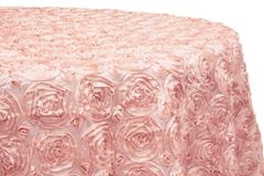 Picture of Table Cloth 120 - Blush (Satin Rosette Round)
