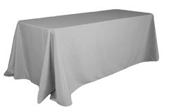Picture of Table Cloth 90X132 - Silver Gray (Poly Oblong)
