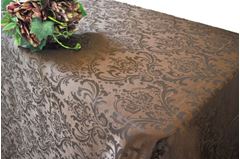 Picture of Table Cloth 90X156 - Chocolate (Poly Damask  Rectangle)