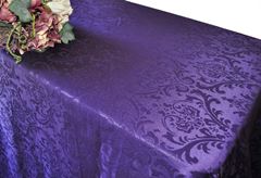 Picture of Table Cloth 90X156 - Eggplant (Poly Damask  Rectangle)