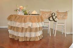 Picture of Table Skirt 8 - Burlap