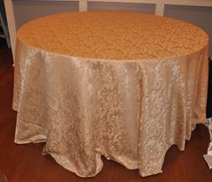 Picture of Table Cloth 120 - Champagne (Poly Damask  Round)